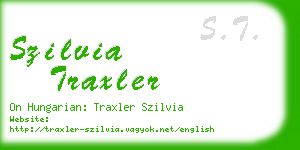 szilvia traxler business card